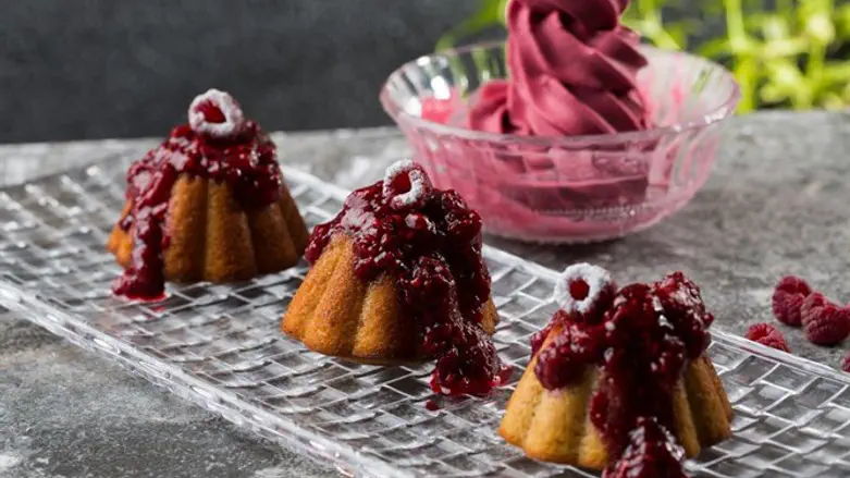 עוגת יוגורט ופירות יער