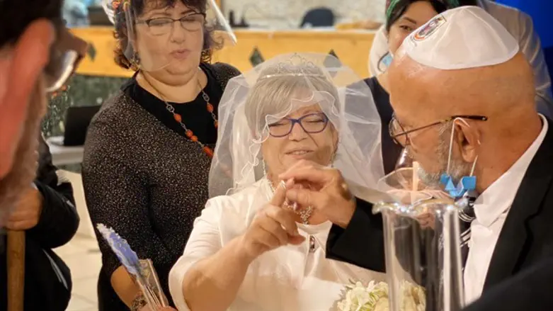 The couple at their wedding