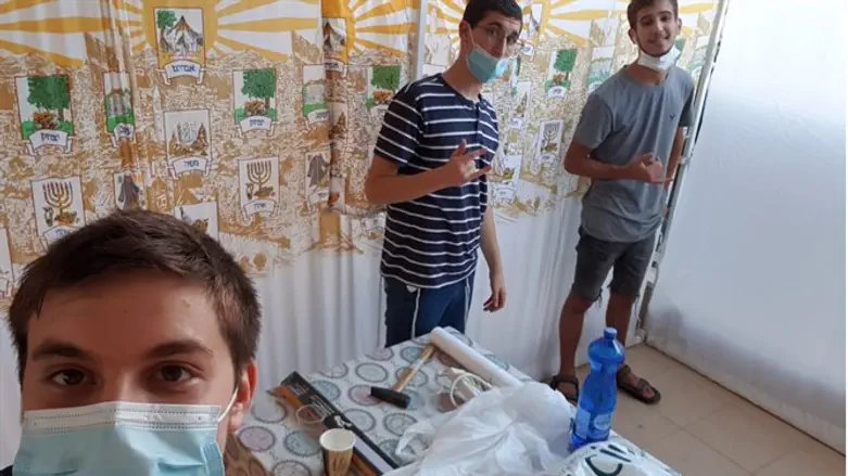 חניכי אריאל בונים סוכות