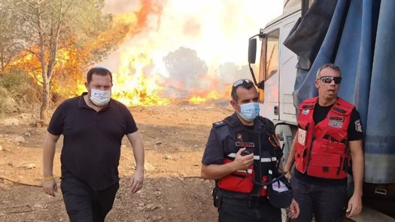 שריפה בישוב מעוז צבי