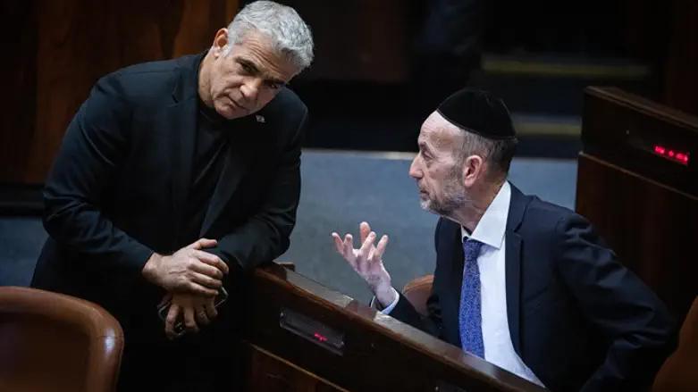 MK Yair Lapid with MK Uri Maklev
