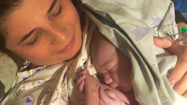 MK Sharren Haskel with baby Yael