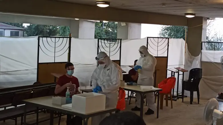 עמדת בדיקת קורונה בישיבת בית אל