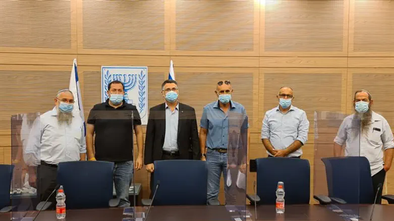 Yesha Council members with MK Sa'ar