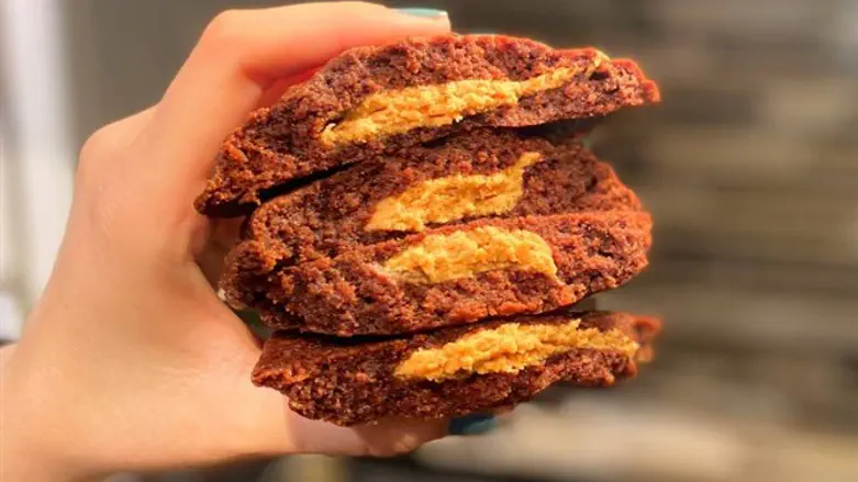 Peanut Butter Stuffed Chocolate Cookies
