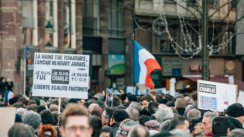 Rally in Strasbourg following terror attacks