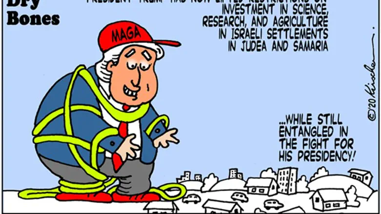 Dry Bones-Trump ends restrictions on investment in Judea and Samaria research projects