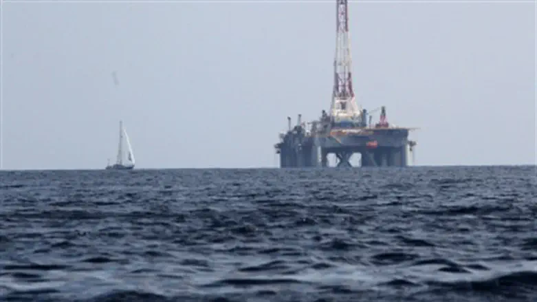 Gas rig in the Mediterranean