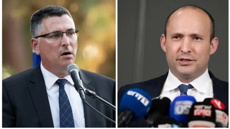 Sa'ar (left) and Bennett (right)