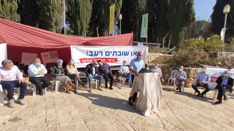 מאהל שובתי הרעב של ההתיישבות הצעירה