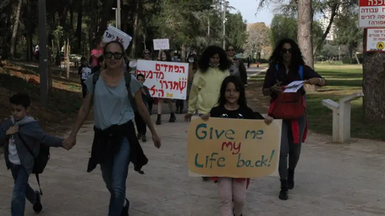 Parents' protest march