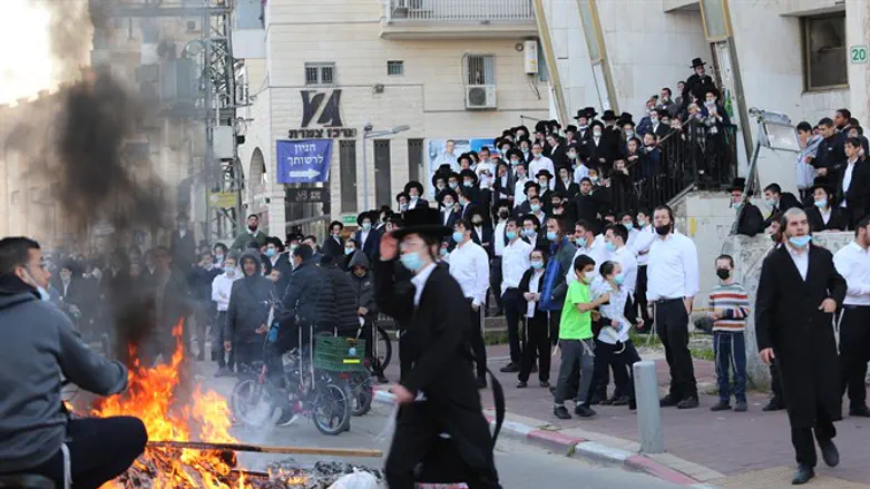 Беспорядки в Бней-Браке. Иллюстрация