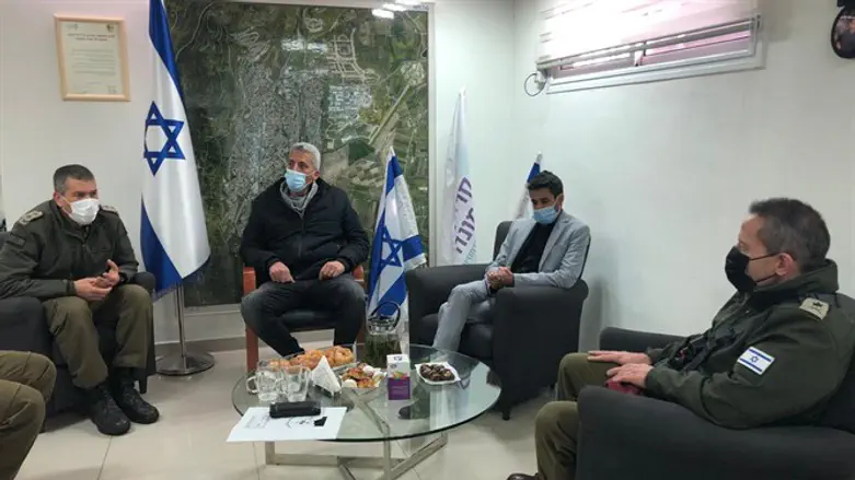 בכירי פיקוד צפון בקרית שמונה