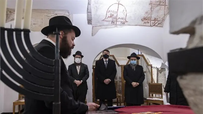 At the synagogue
