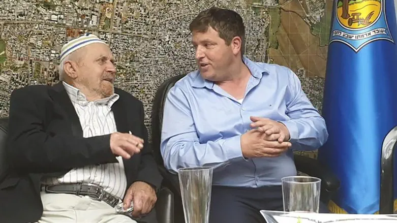 רמי גרינברג עם אביו יעקב ז"ל